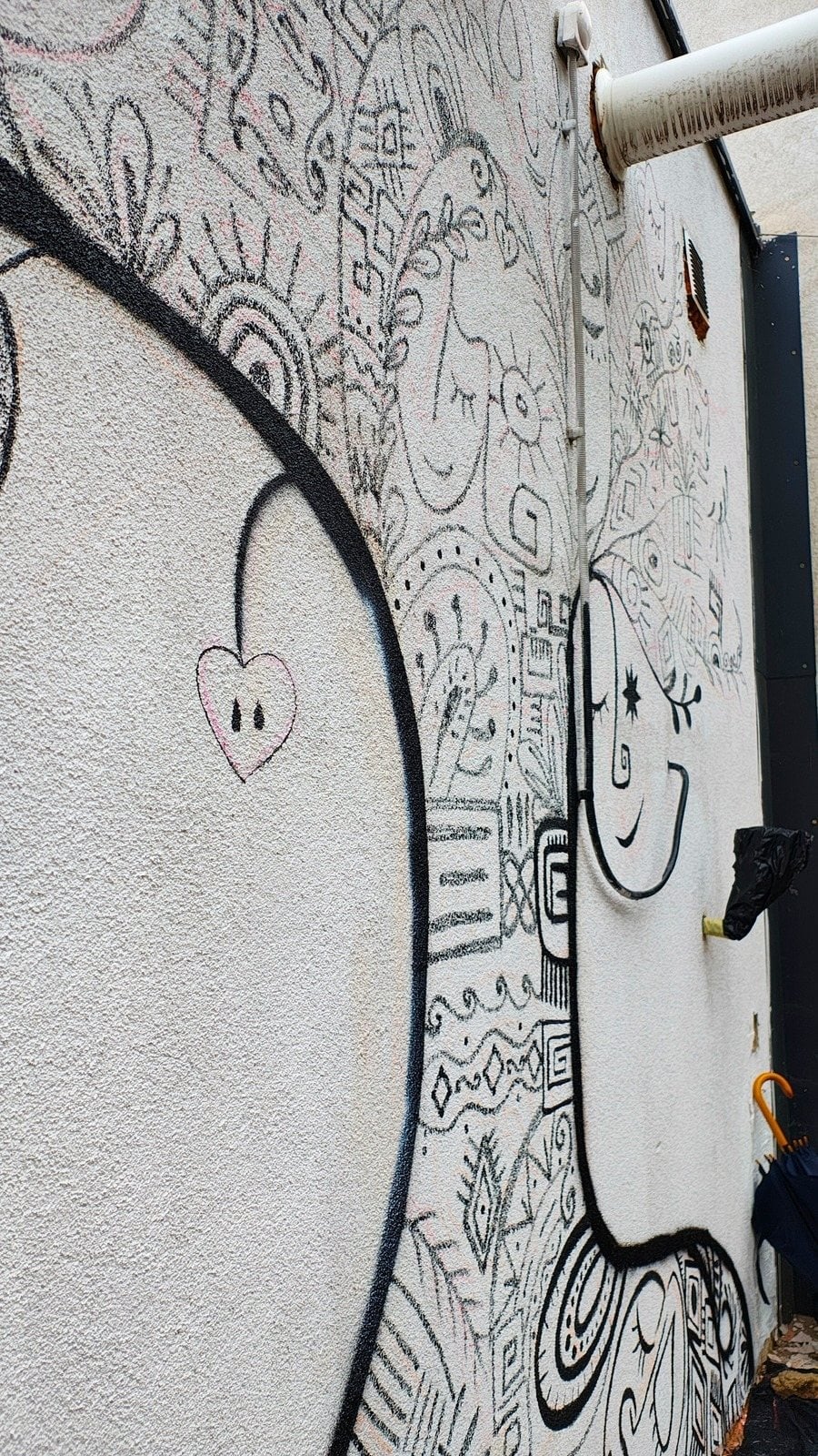 Mural line art „Tree of Life” — Școala Gării Cățelu